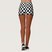 Leggings Shorts Checkered de drapeau - ton moyen (Dos)