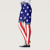 Leggings Shorts Drapeau Américain (Gauche)