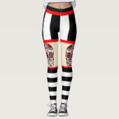 Leggings Shorts Effet Crâne de Sucre (Devant)