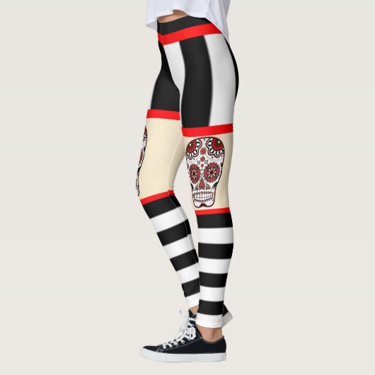 Leggings Shorts Effet Crâne de Sucre (Gauche)