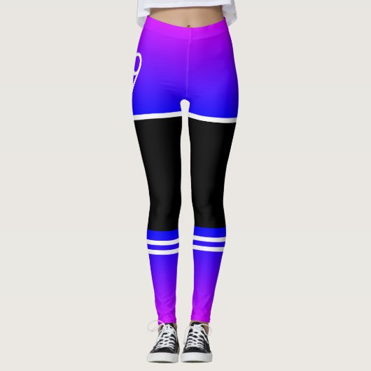 Leggings Shorts et chaussettes bleu violet - Numéro 69 - Sp (Devant)