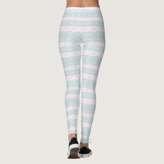 Leggings si belles lignes bleu Wavey (Dos)