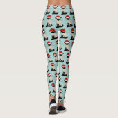 Leggings Siamese Chat Père Noël Festivals de Noël (Dos)