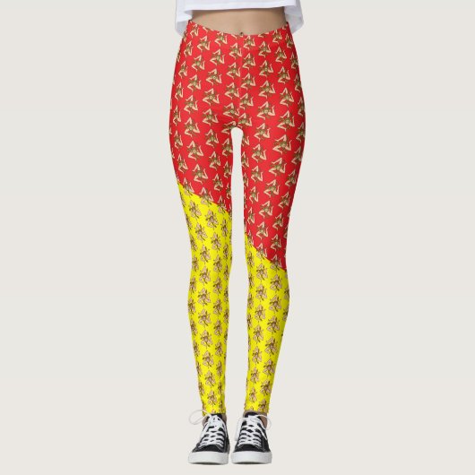 Leggings SICILIA Trinacria Couleurs siciliennes (Devant)
