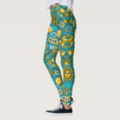 Leggings SICILIA Trinacria Jambes de couleur sicilienne (Gauche)