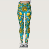 Leggings SICILIA Trinacria Jambes de couleur sicilienne (Devant)