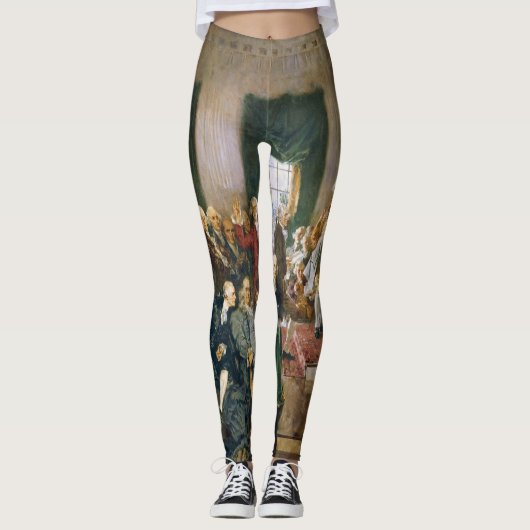 Leggings Signature de la constitution d'Etats-Unis (Devant)