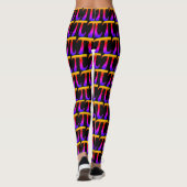 Leggings Signe arc-en-ciel coloré Motif Piday Party (Dos)