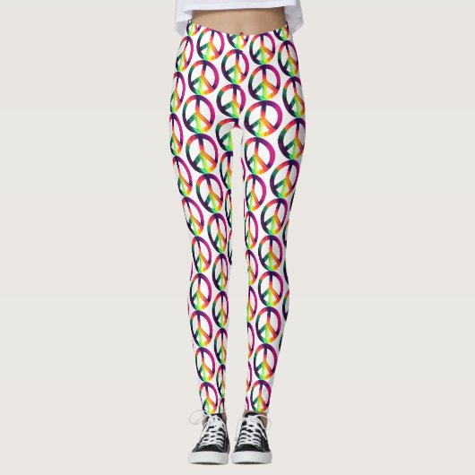 Leggings Signe de paix hippie (Devant)