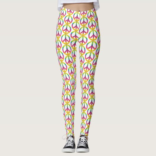 Leggings Signe de paix hippie (Devant)