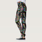 LEGGINGS SIGNE HIPPIE PAIX PANTES YOGA (Gauche)