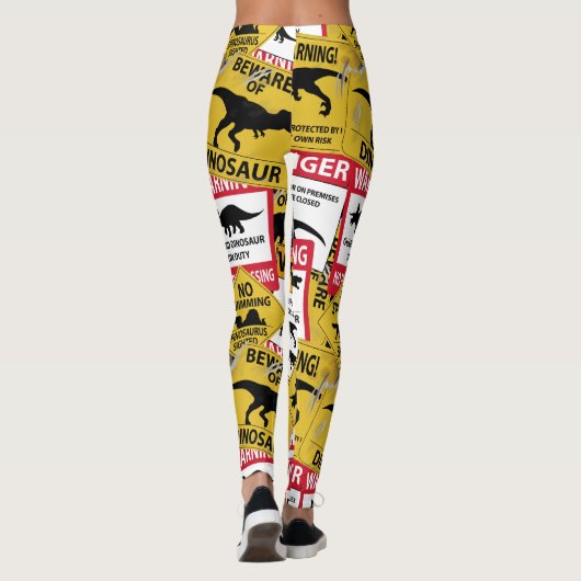 Leggings Signes de prudence Dinosaure (Dos)