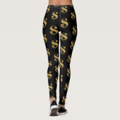 Leggings Signes en dollars d'or en noir (Dos)