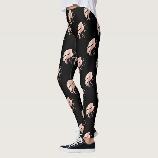 Leggings Silhouette cool face fille (Gauche)