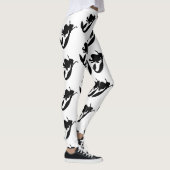 Leggings Silhouette de la sirène noire (Droite)