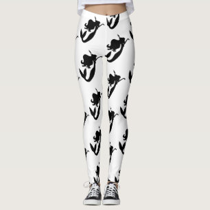 Leggings Silhouette de la sirène noire