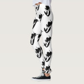 Leggings Silhouette de la sirène noire (Gauche)