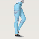 Leggings Silhouette de raie manta (Droite)