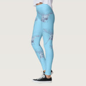 Leggings Silhouette de raie manta (Gauche)
