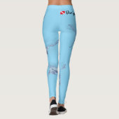 Leggings Silhouette de raie manta (Dos)