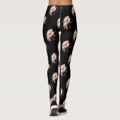 Leggings Silhouette de visage de fille cool (Dos)