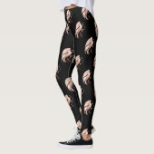 Leggings Silhouette de visage de fille cool (Gauche)