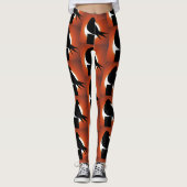 Leggings Silhouette d'oiseau noir Sun Thunder_Cove (Devant)