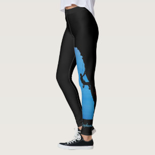 Leggings Silhouette personnalisée de grimpeur de roche avec