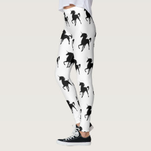 Leggings Silhouette Unicorne Noire Leging