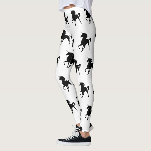 Leggings Silhouette Unicorne Noire Leging (Gauche)