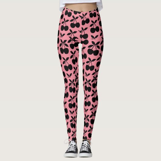 Leggings "Silhouettes de cerisier" (Devant)