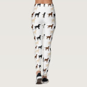 Leggings silhouettes de couleur de labrador retriever (Dos)