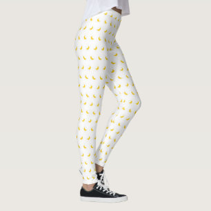 Leggings Silhouettes de petites bananes jaunes sur Leggi bl