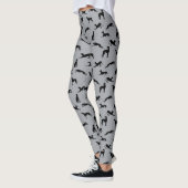 Leggings Silhouettes gris noir sur gris (Gauche)