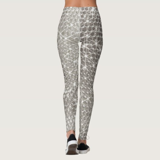 Leggings Silver Metal Parties scintillant unique étincelant (Dos)