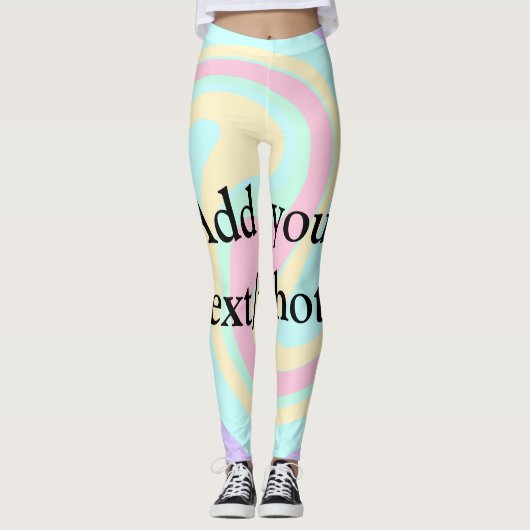 Leggings Simple acrylique pour marbre ajouter votre nom de (Devant)