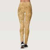 Leggings Simple Elegance Gold Foliage Motif élégant (Dos)