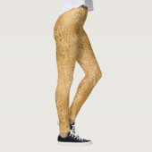Leggings Simple Elegance Gold Foliage Motif élégant (Droite)