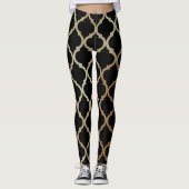 Leggings Simple Elegant Moderne Or Motif marocain | (Devant)