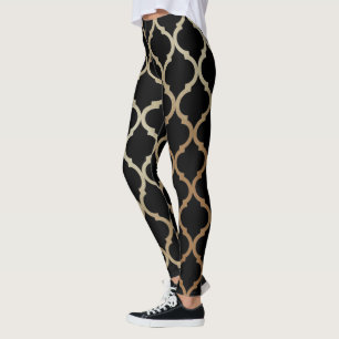 Leggings Simple Elegant Moderne Or Motif marocain  