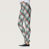 Leggings Simple élégant Noël Rouge Vert Plaid (Gauche)