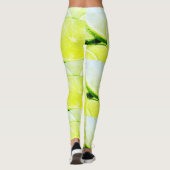 Leggings Simple jaune citron vert ajouter nom minimum perso (Dos)
