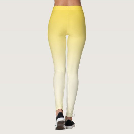 Leggings Simple moderne Jaune de couleur Gradient (Dos)