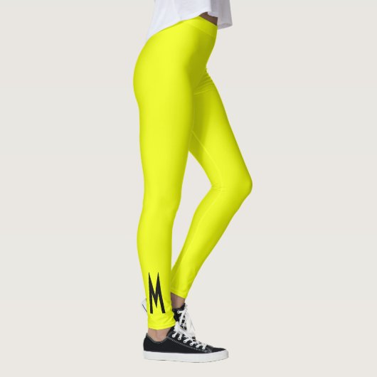 Leggings Simple moderne Neon Fluorescent Jaune (Droite)