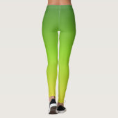 Leggings Simple moderne vert jaune dégradé (Dos)