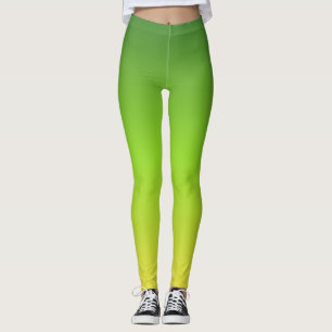 Leggings Simple moderne vert jaune dégradé