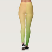 Leggings Simple moderne vert jaune orange dégradé (Dos)