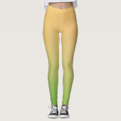 Leggings Simple moderne vert jaune orange dégradé (Devant)