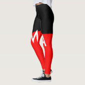 Leggings Simple monogramme ajouter votre nom lettre man min (Gauche)
