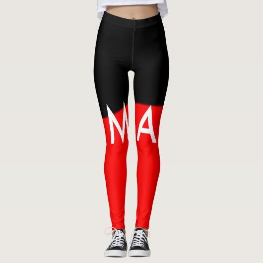 Leggings Simple monogramme ajouter votre nom lettre man min (Devant)